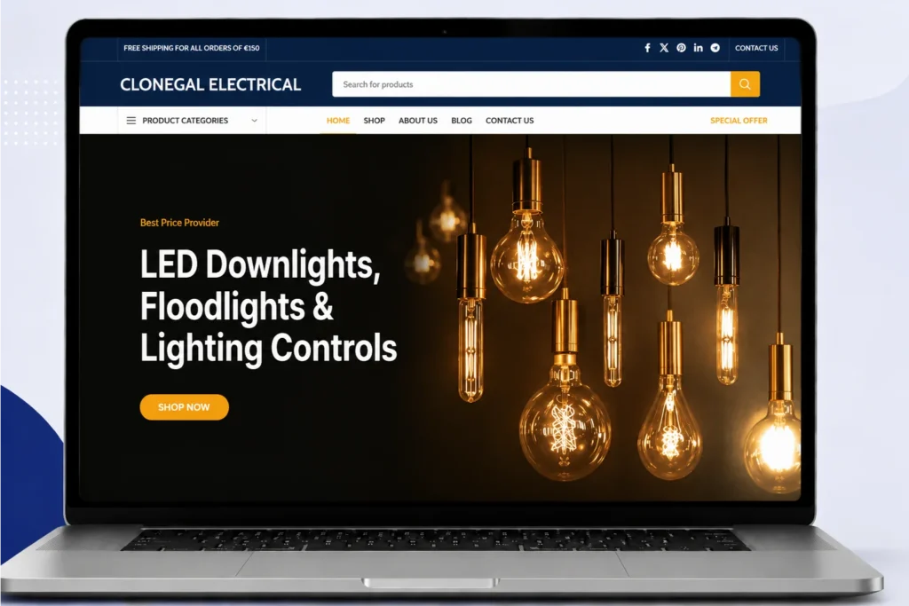 NS Webtricks Clonegal Electrical Case Study